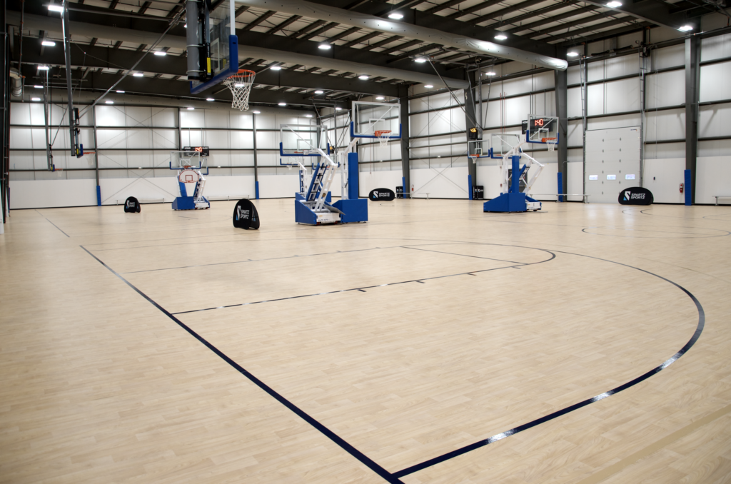 Sawmill has several basketball courts equipped with premium lighting, Taraflex flooring and top-of-the-line basketball hoops.